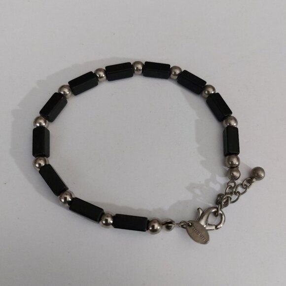2000 MTV Network Black Silver Beaded Bracelet - Picture 4 of 7
